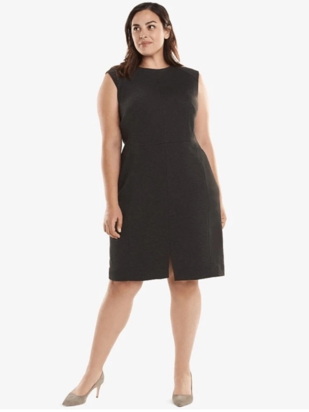 MM Lafleur The Katie Dress Textured Ponte in Charcoal Sz 10 NWT